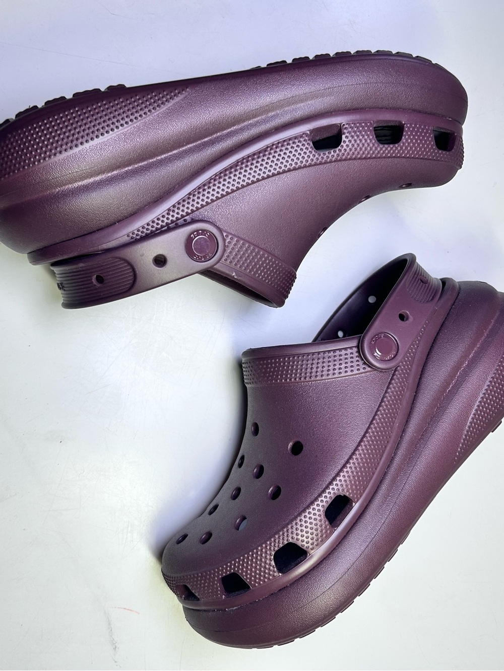 Crocs Classic Crush Clogs Unisex Platforms Plush Plum W8/M6